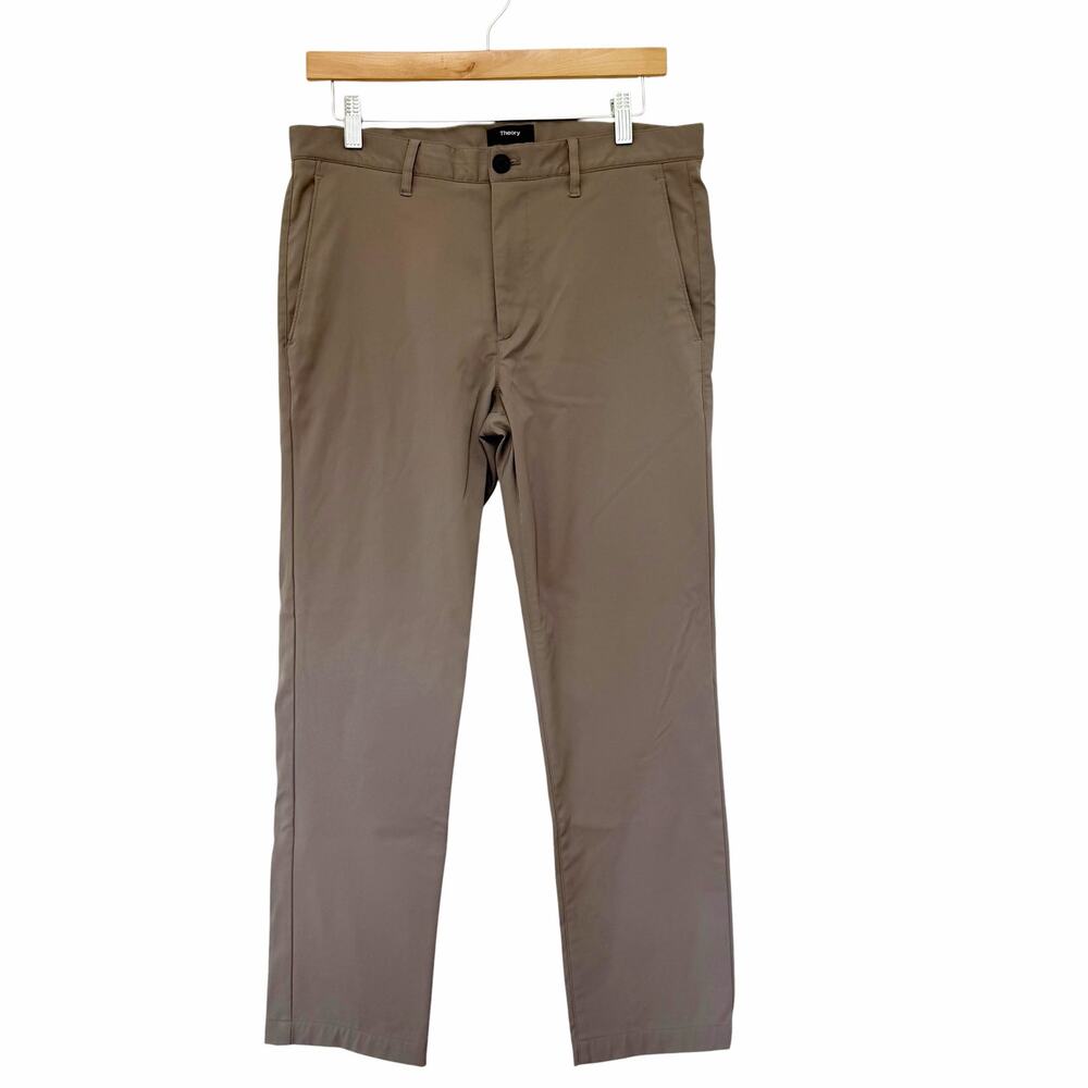 Theory Tan Zaine SW Neoteric Flat Front Pants Sz 32